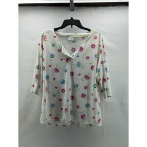 Secret Treasures Floral Blouse - Women's XL (Measurements)